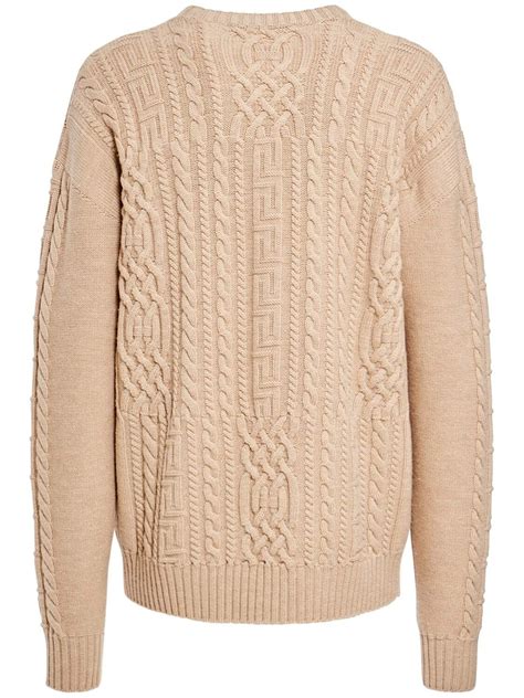 VERSACE - Medusa Embroidery Wool Knit Sweater Versace