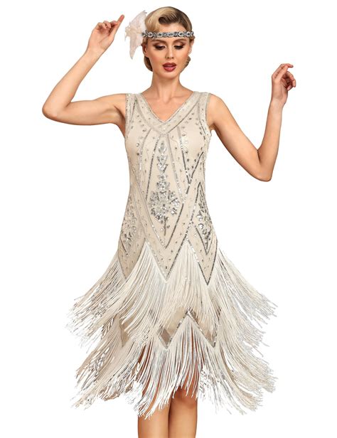 PrettyGuide Women's 1920s Flapper Dress Vintage Swing Fringed Gatsby Roaring 20s Dress | Fringe ...