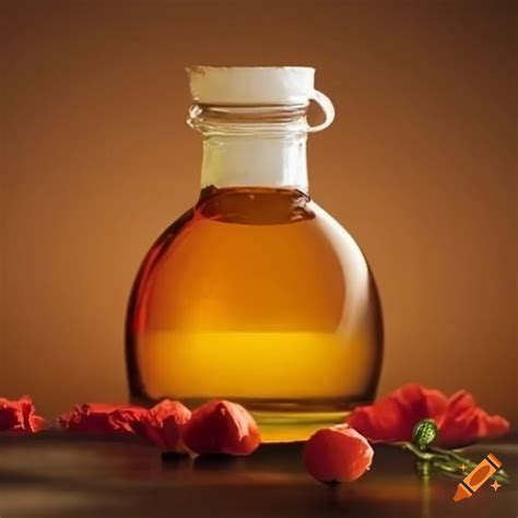 Poppy oil bottle