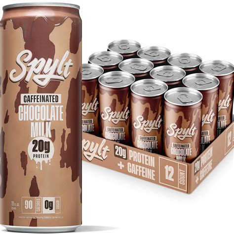 Amazon.com: Spylt High Protein Chocolate Milk with 60mg Caffeine & 20g ...
