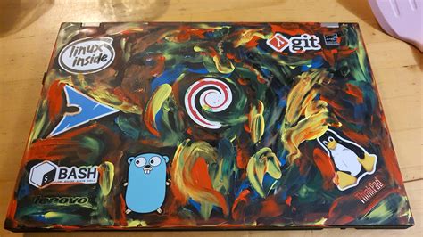 I found my wife's acrylic paints, T430s Fedora : r/thinkpad