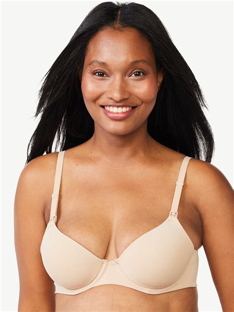 Joyspun Women's Maternity Nursing T-Shirt Bra with Flex Cup, Sizes 34B ...