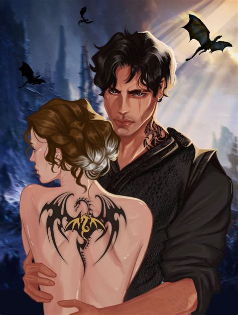 Fourth Wing 5x7 Inch Art Print Xaden and Violet Dragon Tattoo Book ...