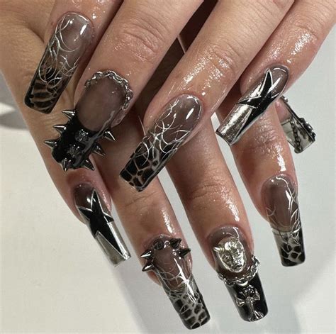 45 dark and stylish gothic nails with a korean twist – Artofit