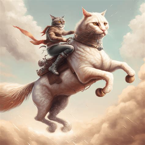PsBattle: Cat riding a cat --v 4 : r/midjourney