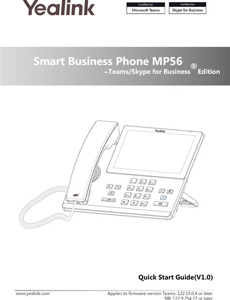 YEALINK MP56 Smart Business Phone User Manual