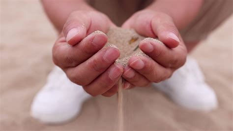 The Yellow Sand I Couldnt Hold Slipped Away Stock Footage SBV-349986589 ...