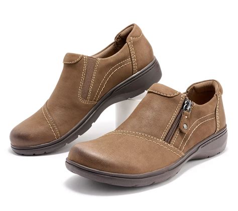 Clarks Collection Leather Slip-Ons - Carleigh Ray - QVC.com