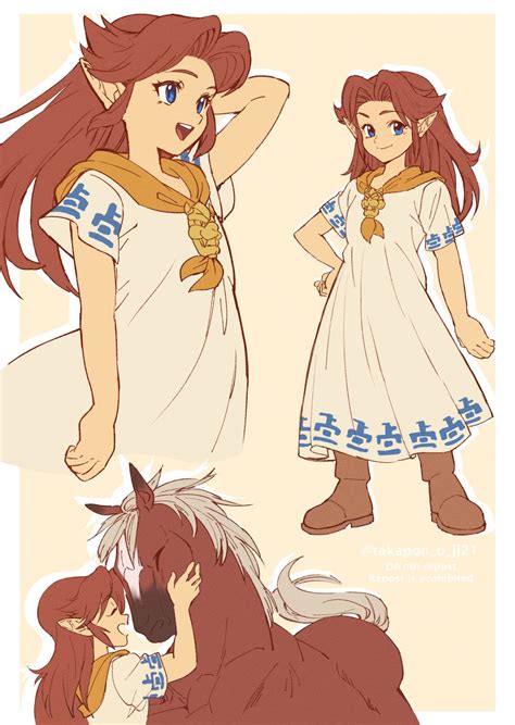 malon and epona (the legend of zelda and 1 more) drawn by takapon-o-ji ...