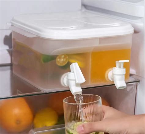 Amazon.com | CGIZEA Plastic Drink Dispenser with 2 Spigots for Fridge ...