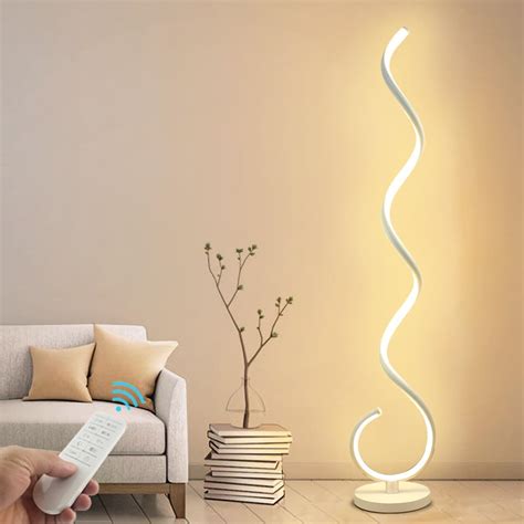Spiral LED Floor Lamp, 40W Dimmable Floor Lamps for Living Room with ...