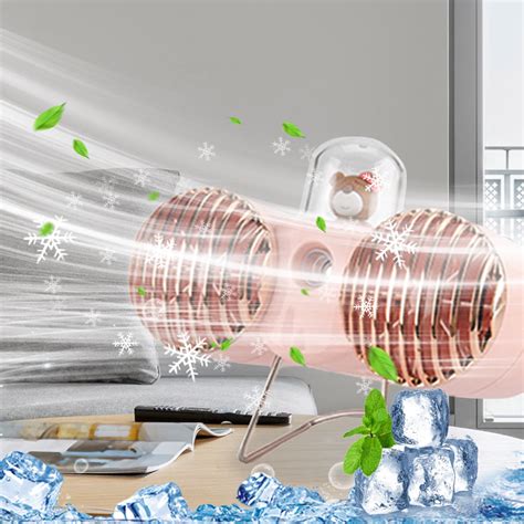 Newxiaaa Quiet Table Fan Blow Cold Air Upgraded Cooling Air Hand Fan ...