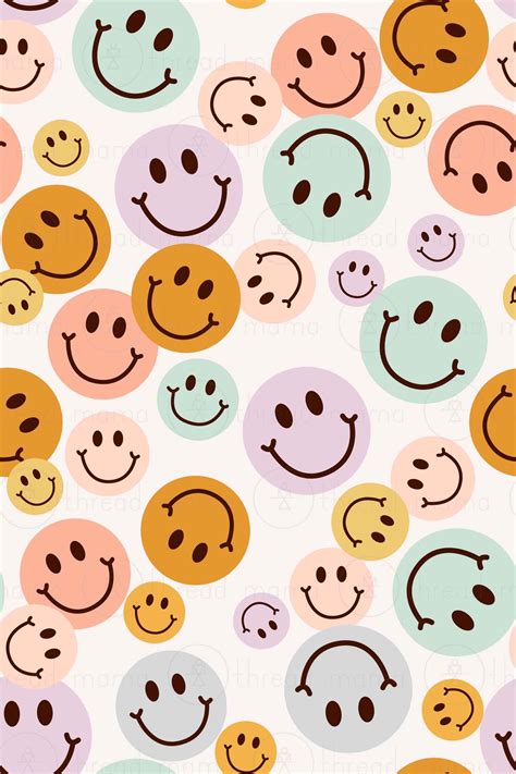 Smiley Face Collection (Background Patterns) in 2023 | Cute patterns ...