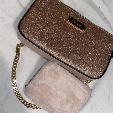 Super cute small going out bag rose gold and gold... - Depop