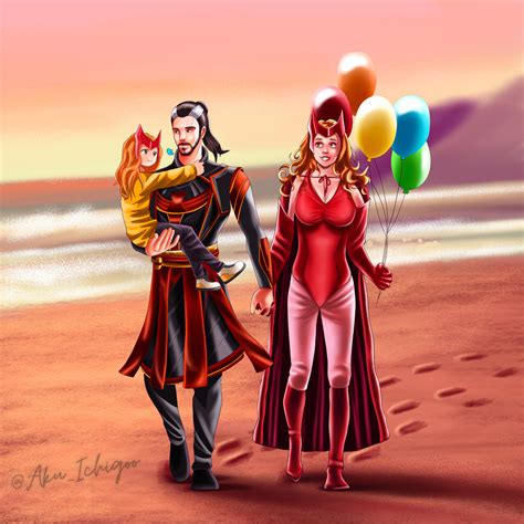 ArtStation - Dr strange x Scarlet witch fan art.