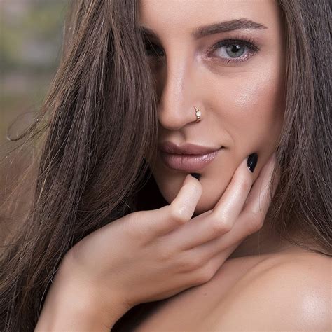 Clip on Gold Nose Ring White Opal Clip on Nose Hoop Thin 20 Gauge 14k ...