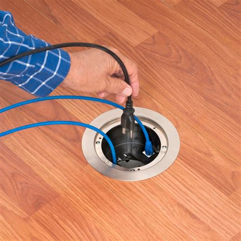 FLBR5420NL Recessed Power and Data Round Floor Box, Nickel – Floor Box ...