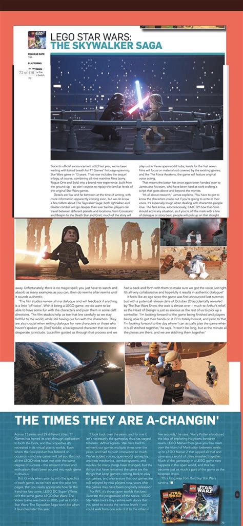 LEGO Star Wars: The Skywalker Saga Article from Blocks Issue 70 : r/StarWarsLeaks
