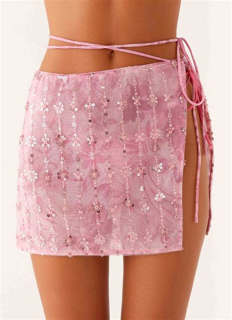 Stacie Mini Skirt - Pink Swirl - Peppermayo
