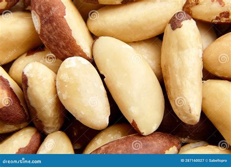 Brazil Nuts Texture Background Closeup. Shelled Nuts, Top View ...