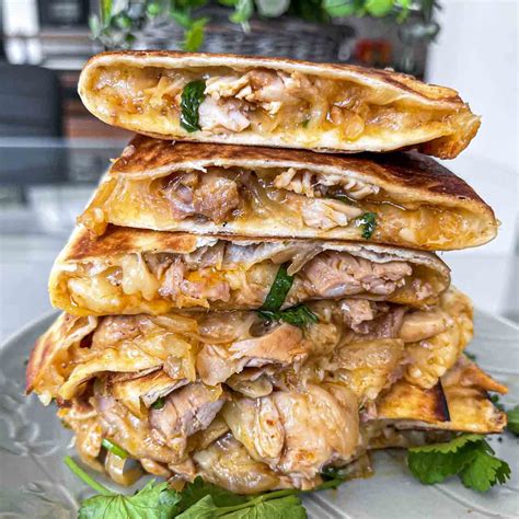 Chipotle BBQ Chicken Quesadillas - Zena's Kitchen