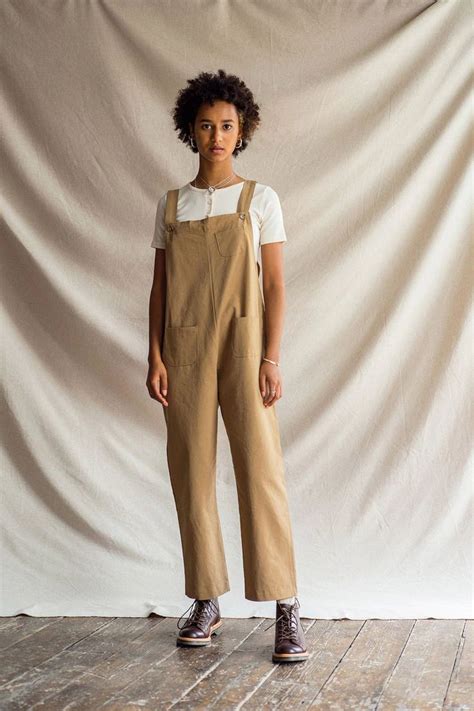 Kyoko Cotton Dungaree, Wood | Cotton dungaree, Dungarees, Kyoko