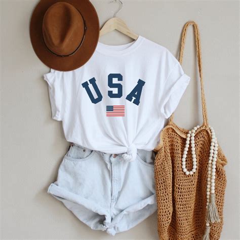 USA American Flag Patriotic July 4th Shirt NEW | 4th of july outfits ...