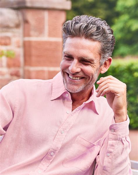 Linen Shirt Long Sleeve - Pink