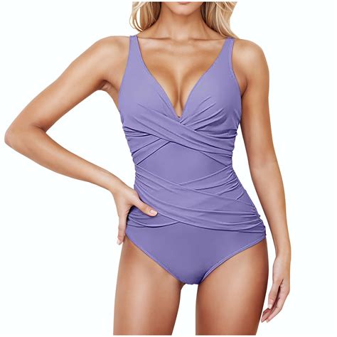 Simua Tummy Control Swimsuits for Women Slimming One Piece Bathing Suit ...