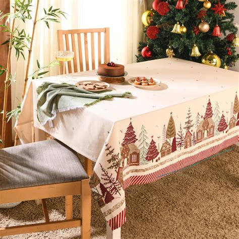 Amazon.com: Folkulture Christmas Tablecloth Rectangle 60x72 for ...