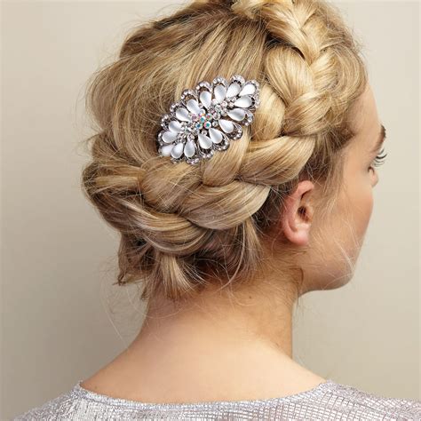 Silver Hair Clip with Rhinestones – QueenMee Accessories