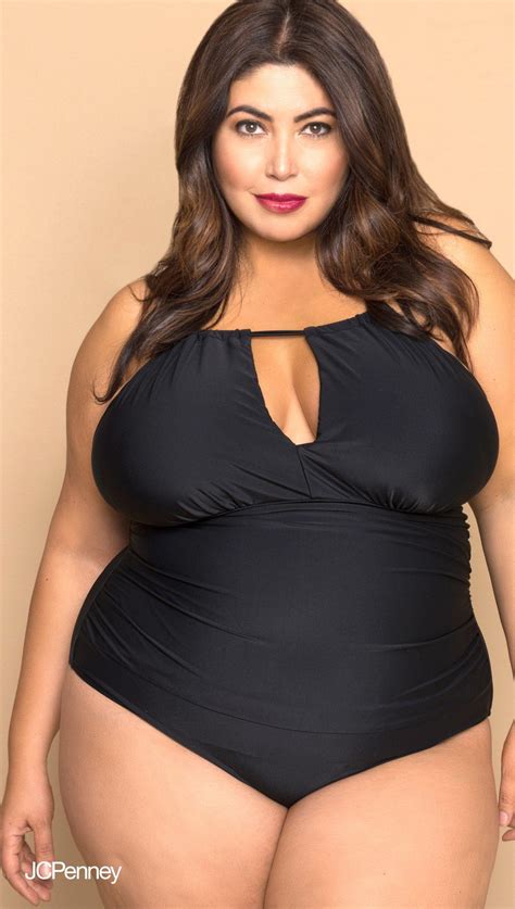 A black one-piece plus size bathing suit is a summer staple. This suit ...