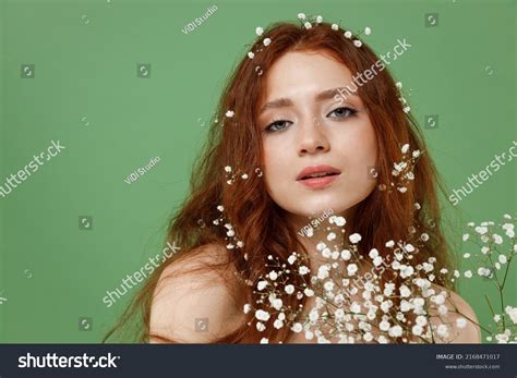 Beautiful Half Naked Topless Redhead Hair Stock Photo 2168471017 ...