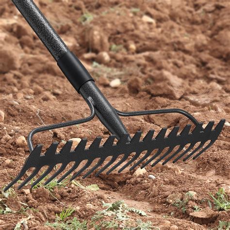 Amazon.com : JAOTREL 60'' Bow Rake Heavy Duty Garden Rake with ...