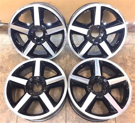 20 Inch Factory Chevy Wheels 20 Inch Gloss Black AT4 Style Split Spoke