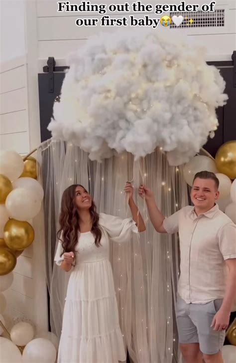 Gender reveal ideas cloud theme – Artofit