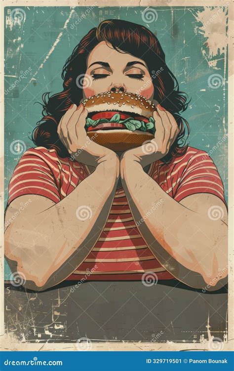 Vintage Style Illustration of Obesity Epidemic Retro Medical Posters ...