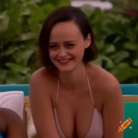 Alexis Bledel modeling swimsuit on Victoria's Secret runway on Craiyon