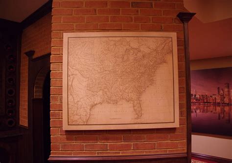 Old Wall Map of USA on Paper or Canvas, Ready to Hang Canvas Gallery ...
