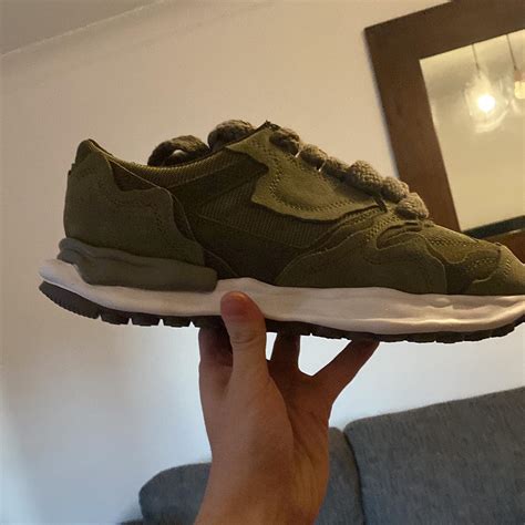 Maison Miharu Yasuhiro green broken runner... - Depop