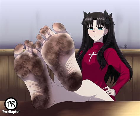 Rin Tohsaka Dirty Feet [Fate Series] by TercRaptor on DeviantArt