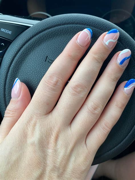 Blue And White Swirl Nails Design - Vibrant Guide