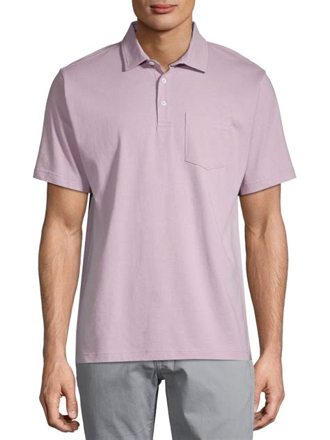 George Men's and Big Men's Solid Jersey Pocket Polo Shirt, Up to Size ...