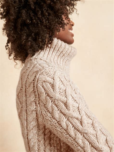 Cable-Knit Turtleneck Sweater | Banana Republic