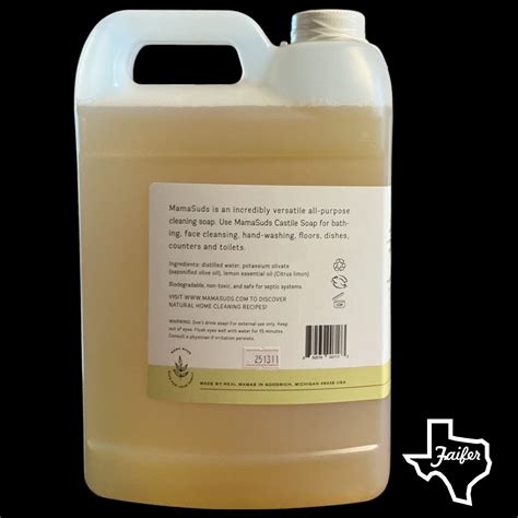 Castile Liquid Soap Lemon Gallon - Faifer & Company Inc.