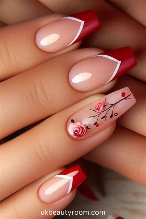 30 Adorable Valentine's Day Nail Designs for 2025 | Simple nails, Red ...