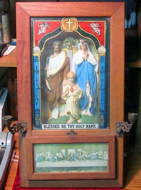 Antique 1900 CATHOLIC Viaticum Last Rites Wall Art Shadow Box Altar ...