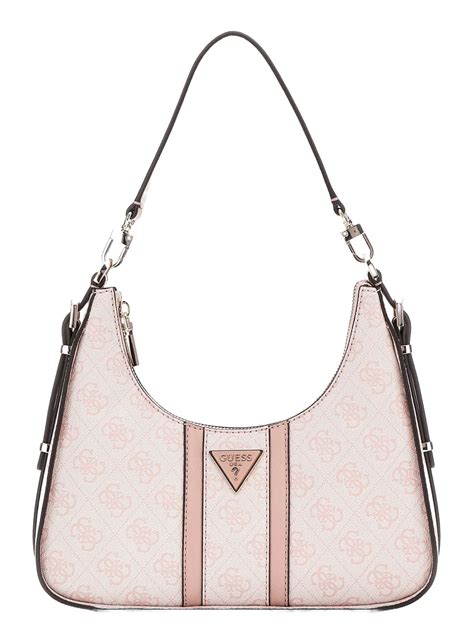 GUESS shoulder bag Noreen Top Zip Shoulder Bag Dusty Rose Logo | Buy ...