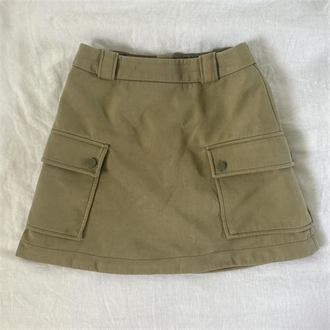 KOOKAI KHAKI MINI SKIRT #miniskirt #khaki #skirt - Depop