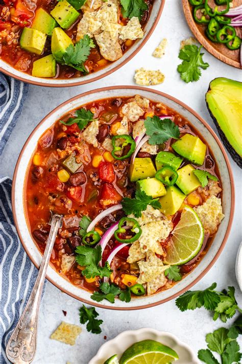 Vegan Taco Soup - The Delicious plate